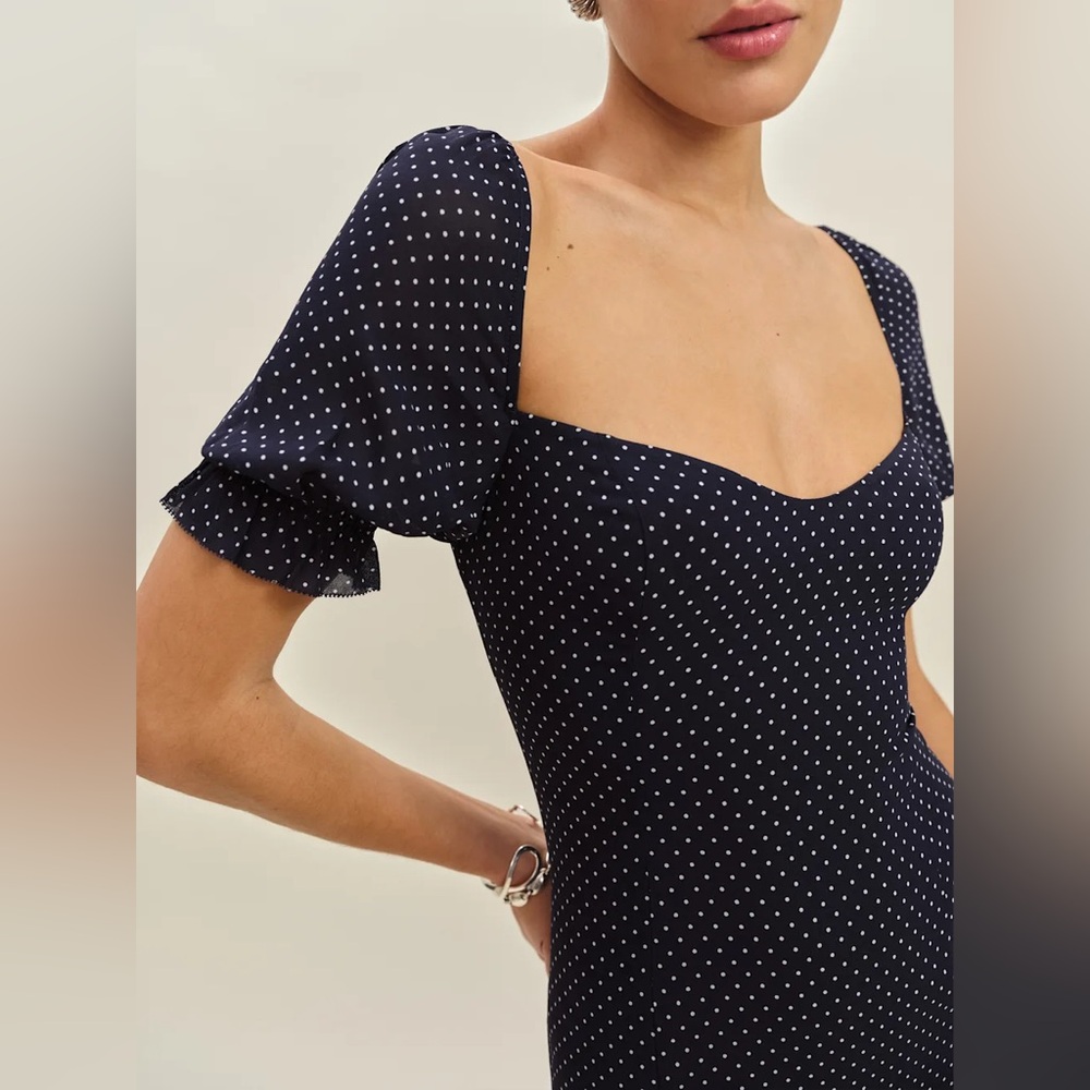 Reformation Gloria Dress In Button, brand new, never worn, no flaws. - Picture 2 of 15